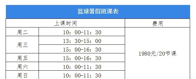 大连篮球训练费用